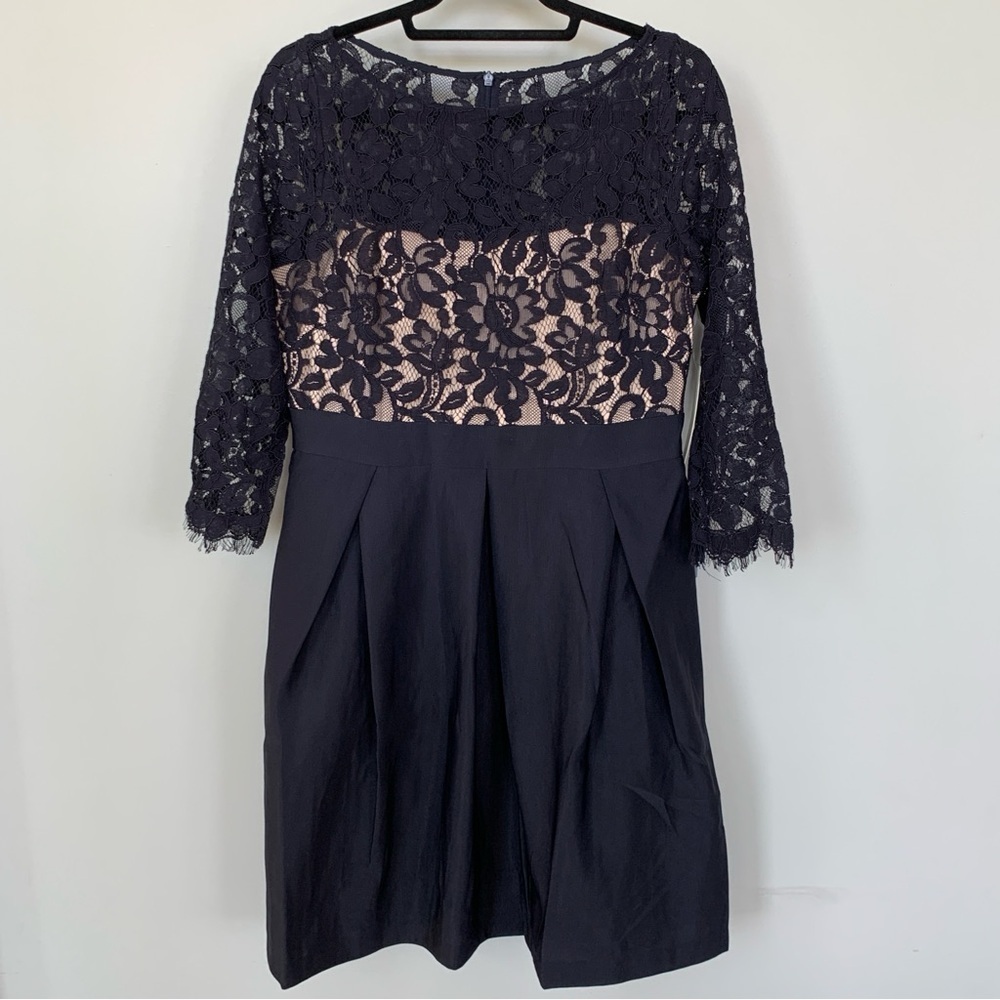 Eliza J Black Lace Long Sleeve Dress